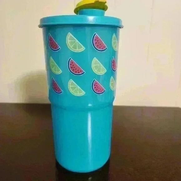 Tupperware  Tabletop Tumbler with lid 875ml /30 oz ...watermelon - Picture 3 of 5